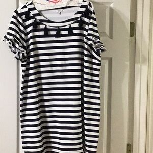 Navy stripped Dress OR Long shirt with leggings